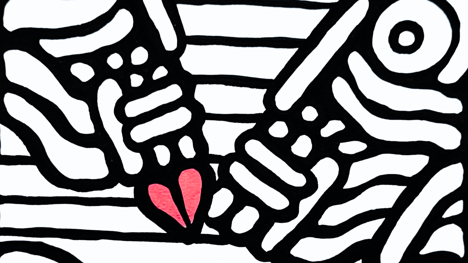 Crayon acrylique sur papier