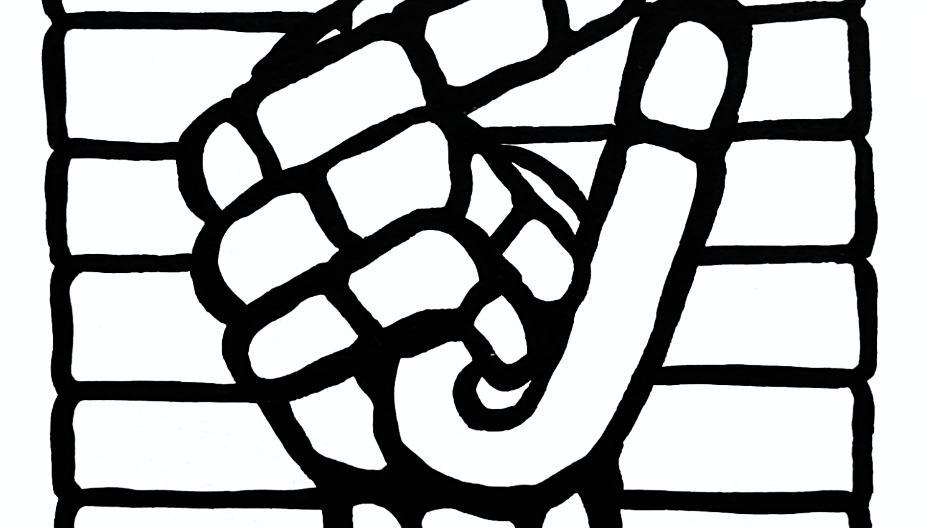 Œuvre sur papier noir et blanc avec un cœur rouge