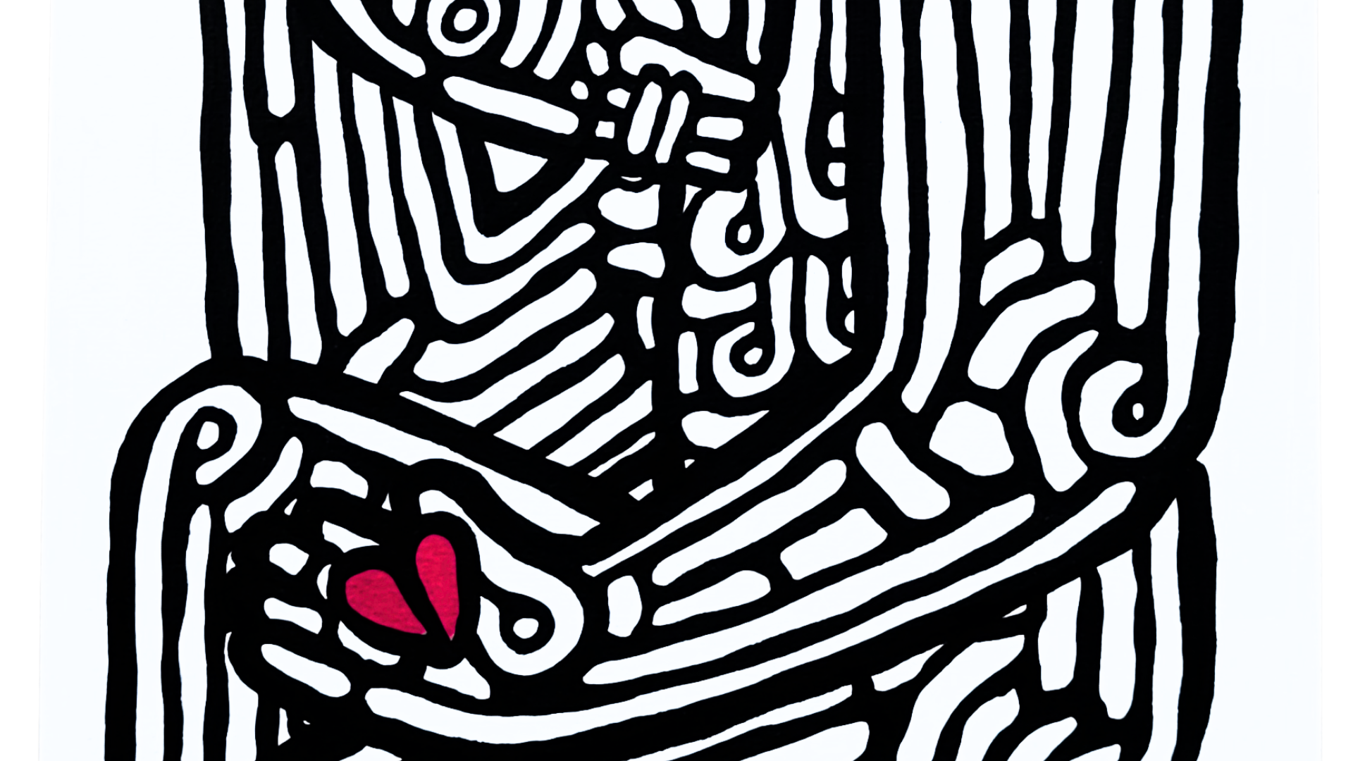 Crayon acrylique sur papier