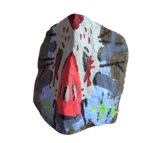 Pavé à l'acrylique et aux posca