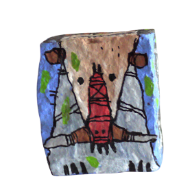 Pavé à l'acrylique et aux posca