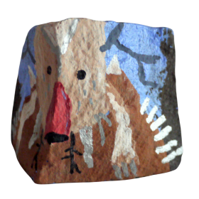 Pavé à l'acrylique et aux posca