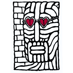 Crayon acrylique sur papier