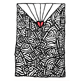 Crayon acrylique sur papier