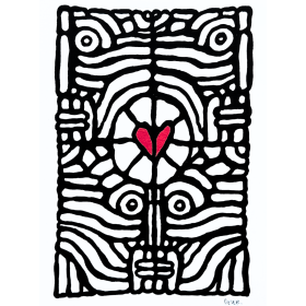 Crayon acrylique sur papier