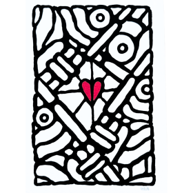 Crayon acrylique sur papier