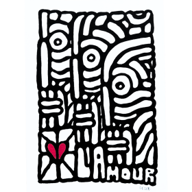 Crayon acrylique sur papier