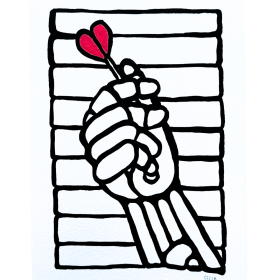 Crayon acrylique sur papier