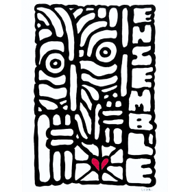 Crayon acrylique sur papier