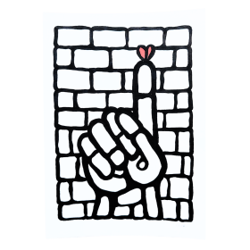 Crayon acrylique sur papier