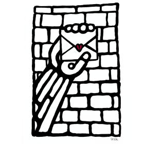 Crayon acrylique sur papier