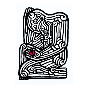 Crayon acrylique sur papier