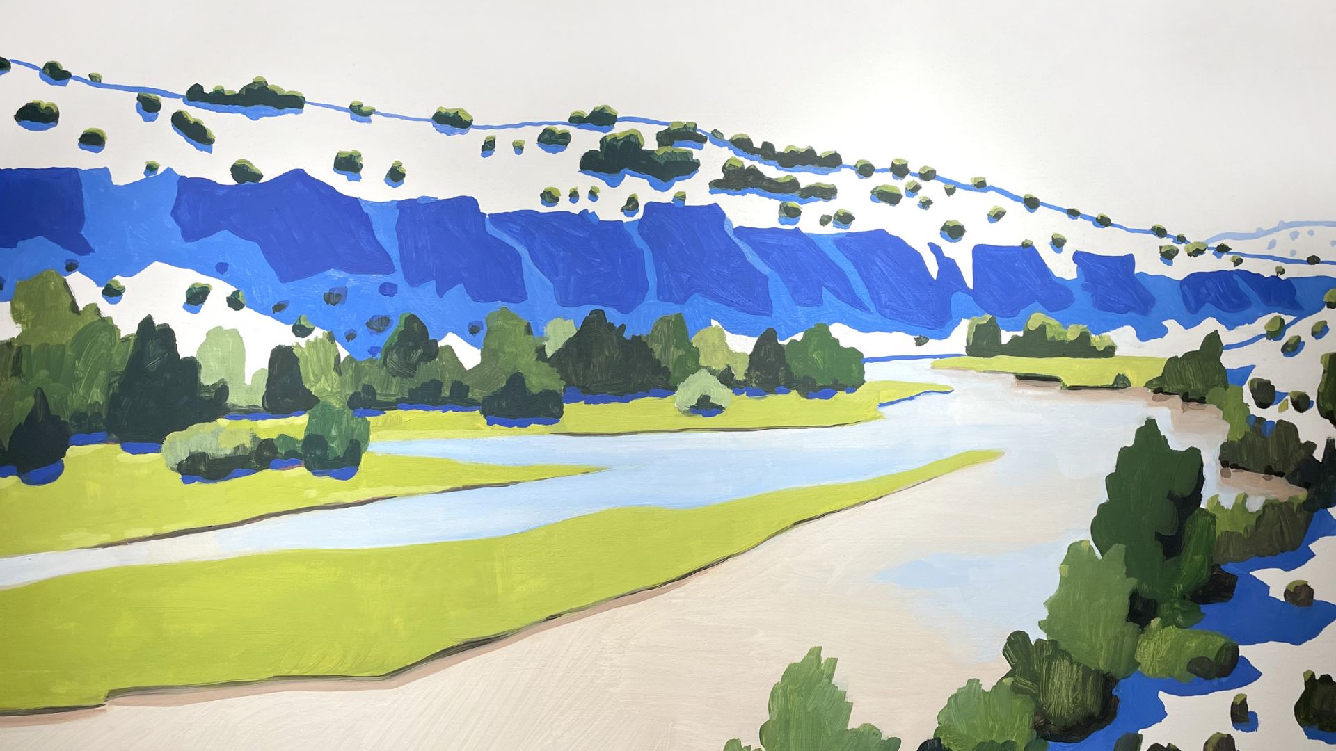 peinture paysage du Chama River au Nouveau Mexique