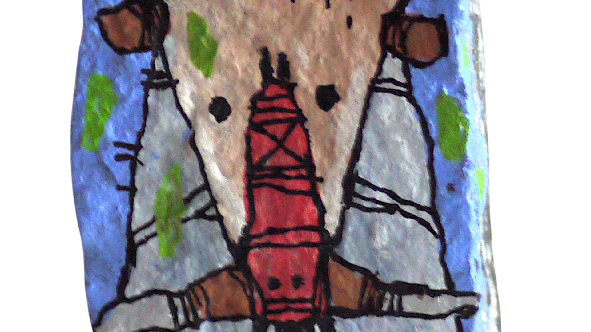 Pavé à l'acrylique et aux posca