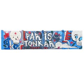 Mini mur en plâtre peint avec motif street art