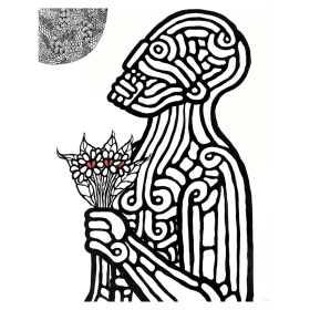 Crayon acrylique sur papier