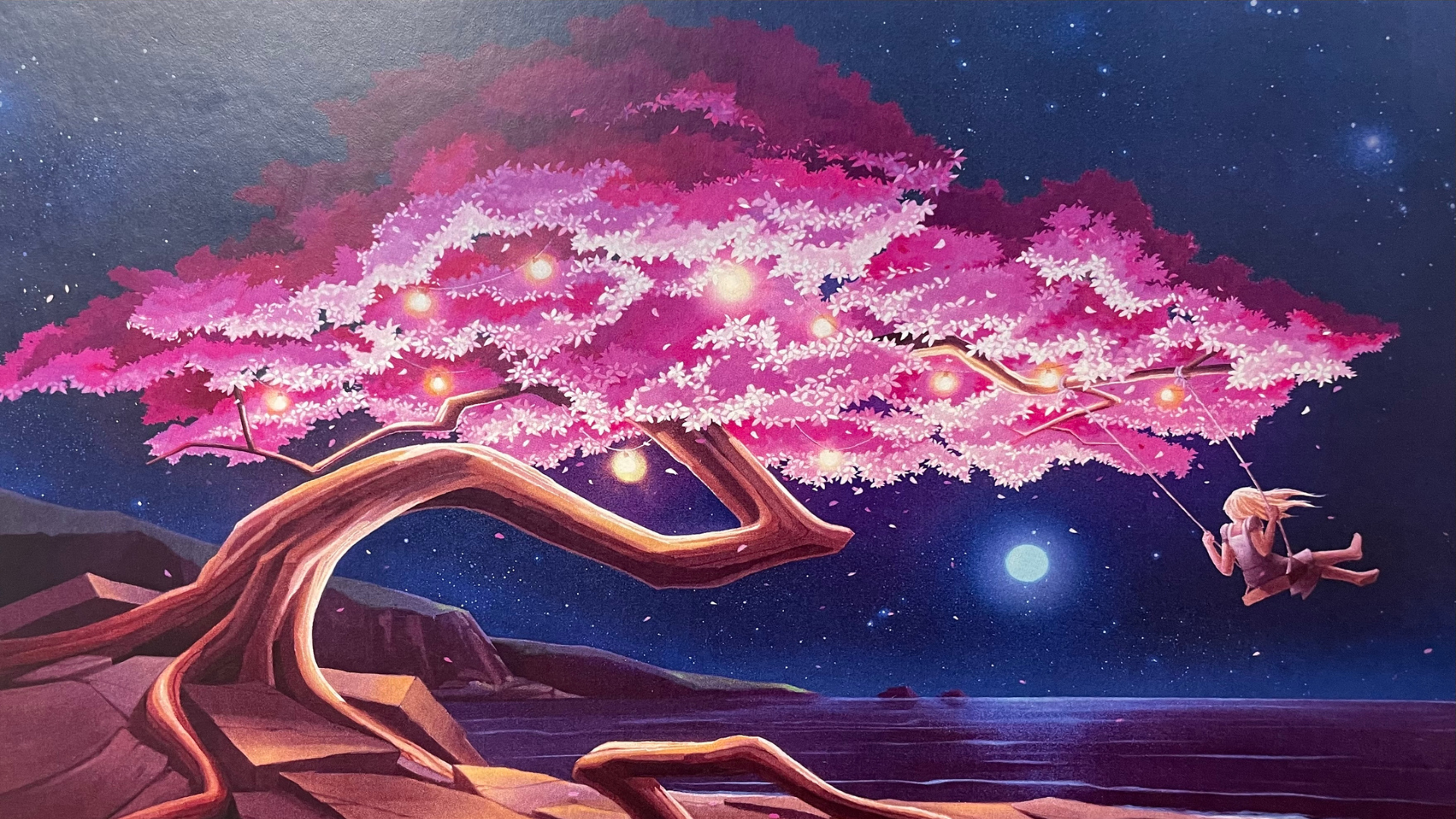 Cerisier japonais, "Sakura", grand arbre aux fleurs roses