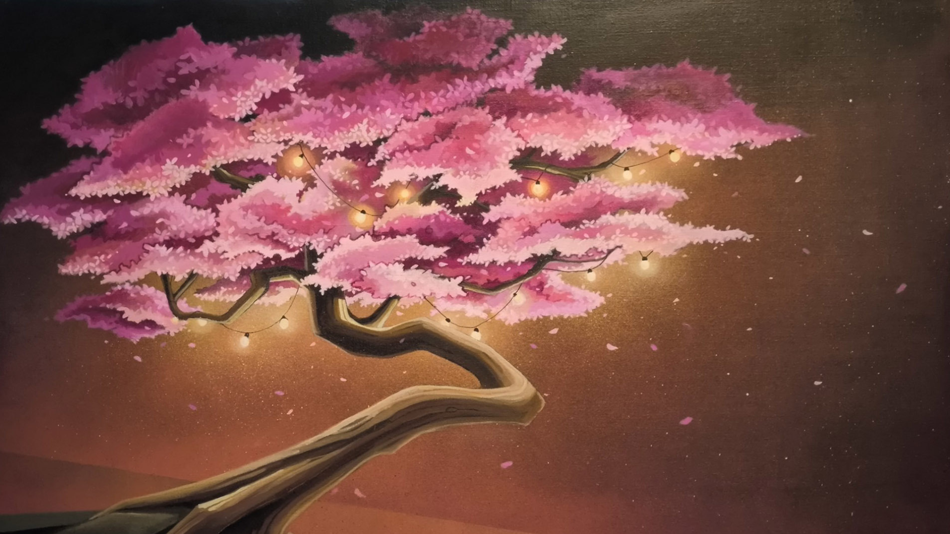 Cerisier japonais, "Sakura", grand arbre aux fleurs roses