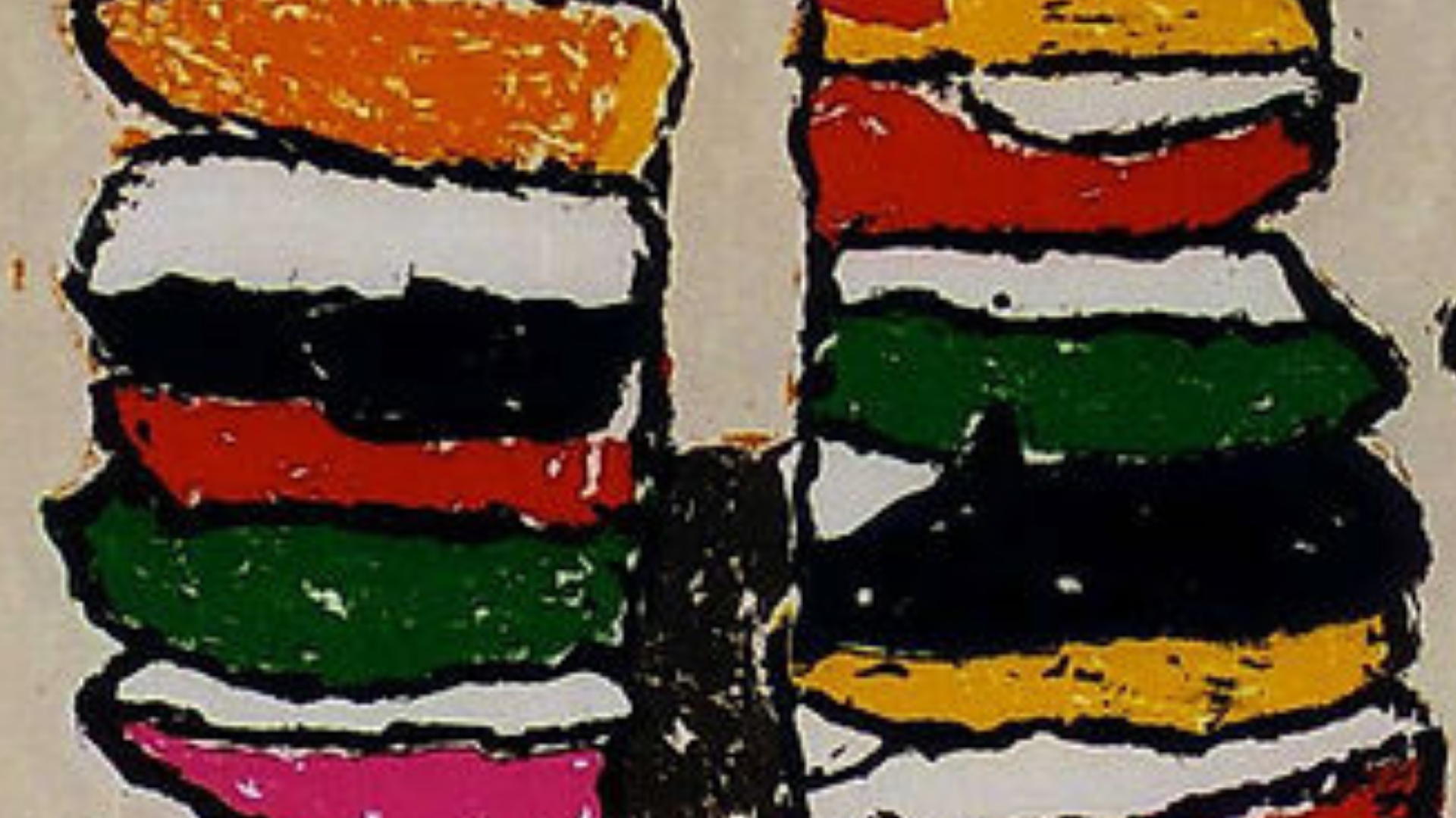 Arbre aux formes abstraites et aux multiples couleurs.