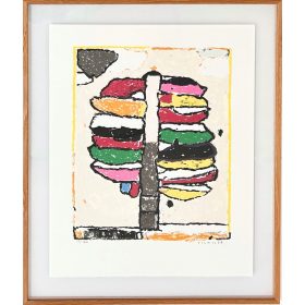 Arbre avec des branches colorées