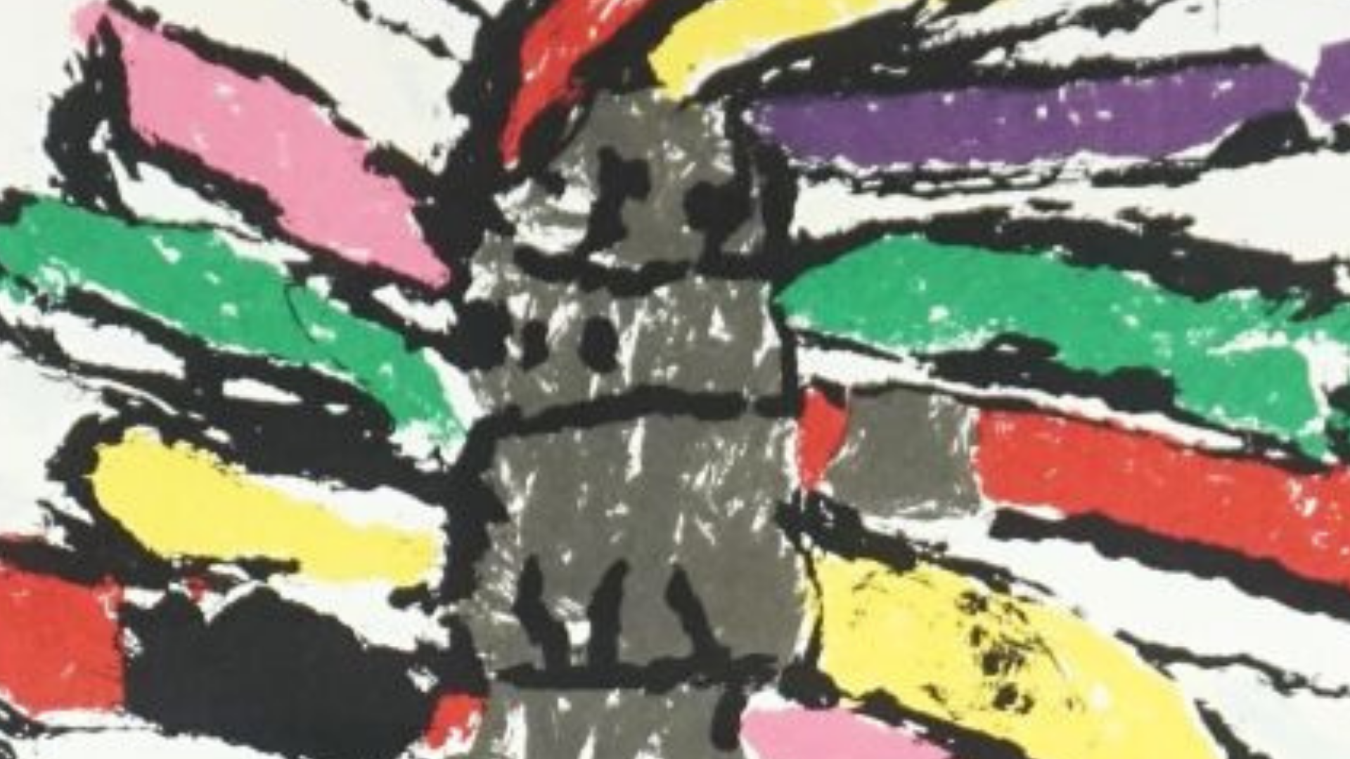 Arbre aux formes abstraites et aux multiples couleurs.