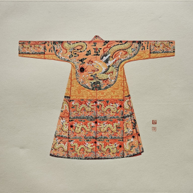 Costume chinois à motifs