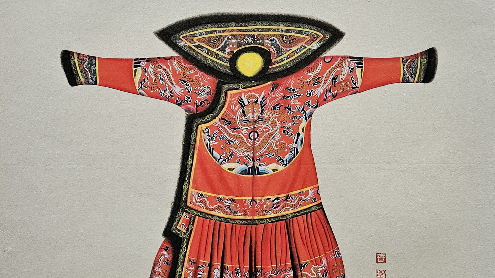Costume chinois à motifs