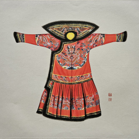 Costume chinois à motifs