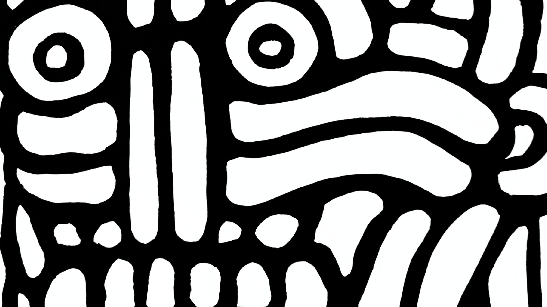 Crayon acrylique sur papier d'un personnage tenant le mot "l'amour" dans les mains