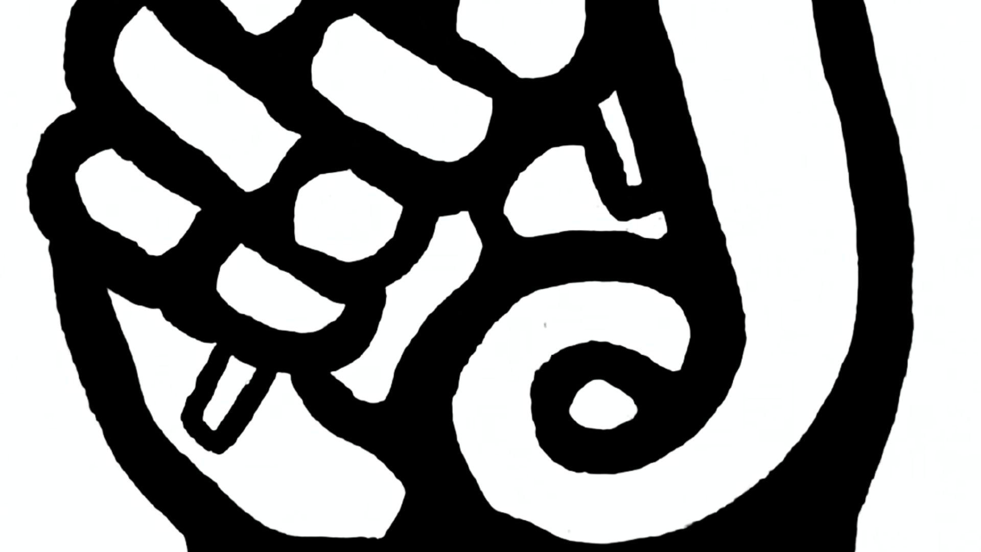 Crayon acrylique sur papier d'une main tenant des fleurs