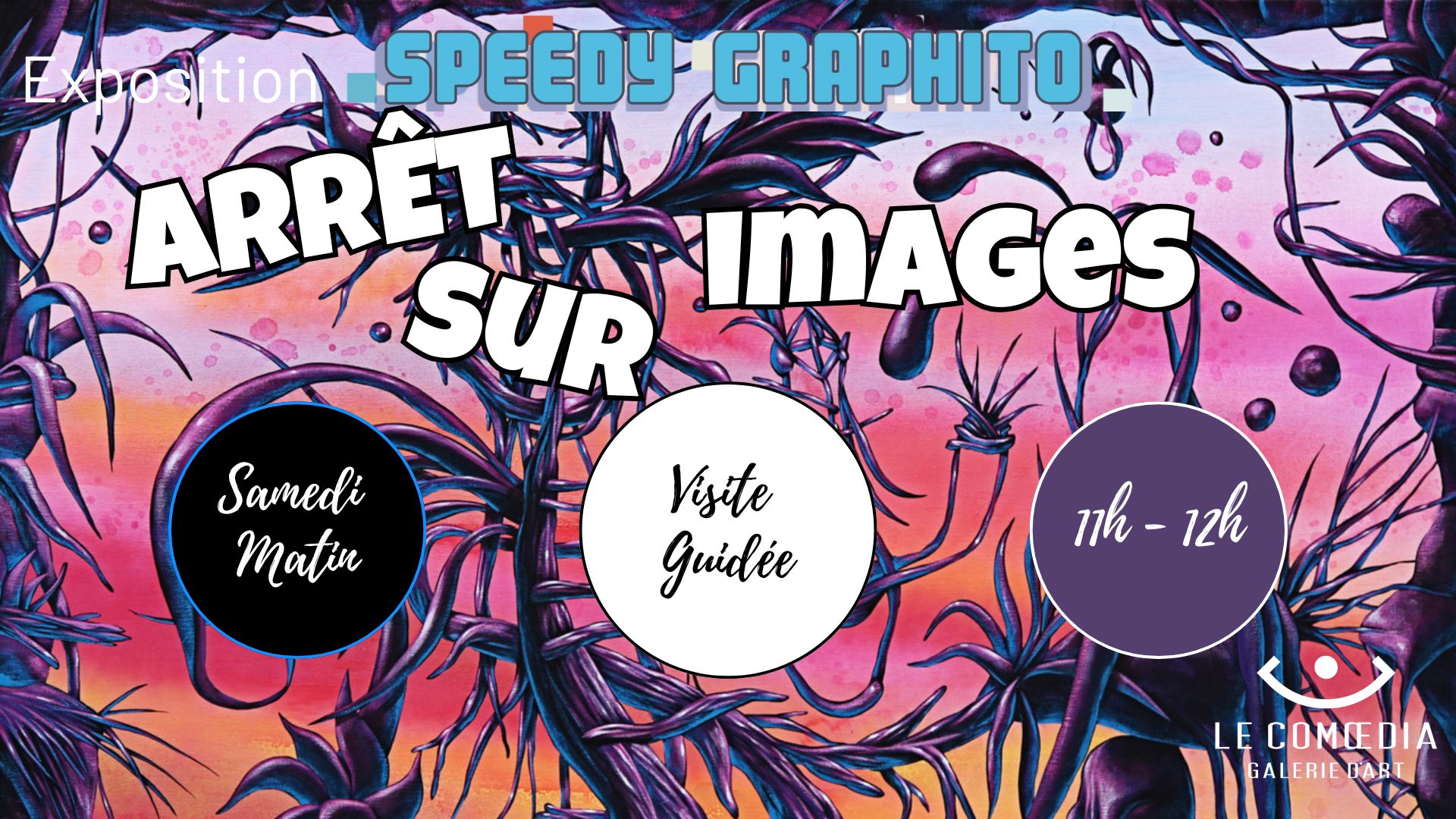 Speedy Graphito exposition Arrêt sur images, visites guidées