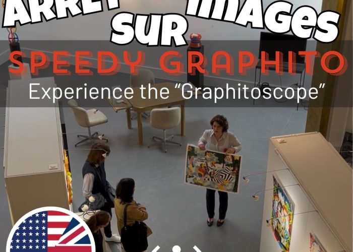 guided tour in english exposition Arrêt sur Images Speedy Graphito