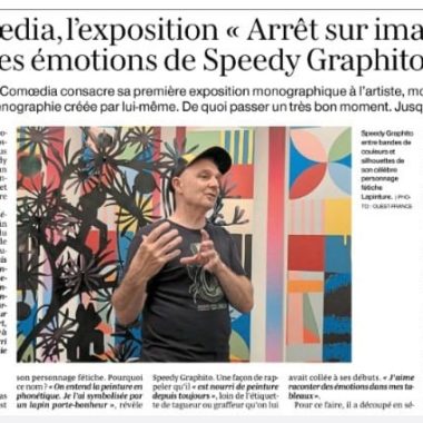 Au Comœdia, l&rsquo;exposition « Arrêt sur images » raconte les émotions de Speedy Graphito