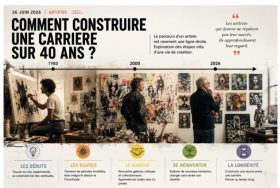 Comment un artiste construit-il une carrière sur quarante ans ? : frise chronologique