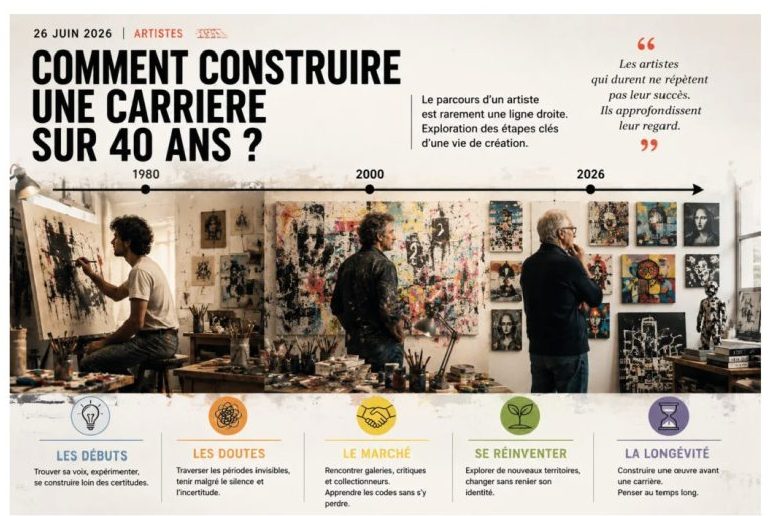 Comment un artiste construit-il une carrière sur quarante ans ? : frise chronologique