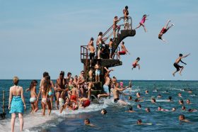Crowded at sea