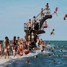 Crowded at sea